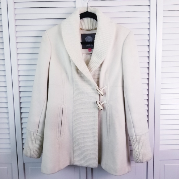 Vince Camuto Jackets & Blazers - Vince Camuto Cream White Wool Jacket Coat Small